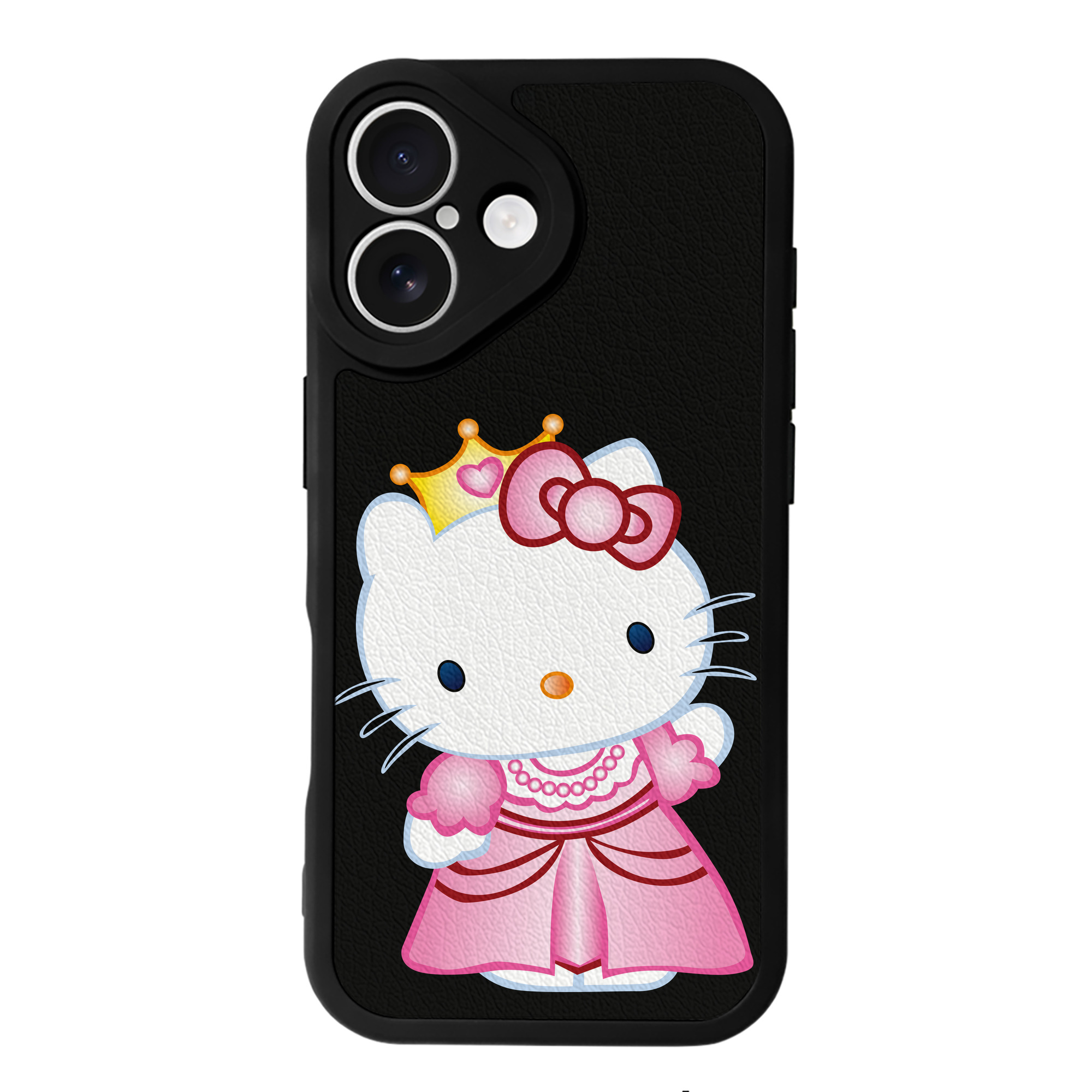 （画像用） Hello Kitty ハローキティ 【iPhone 16シリーズ対応】シリコンスマホケース（レザー調） 材質：シリコン